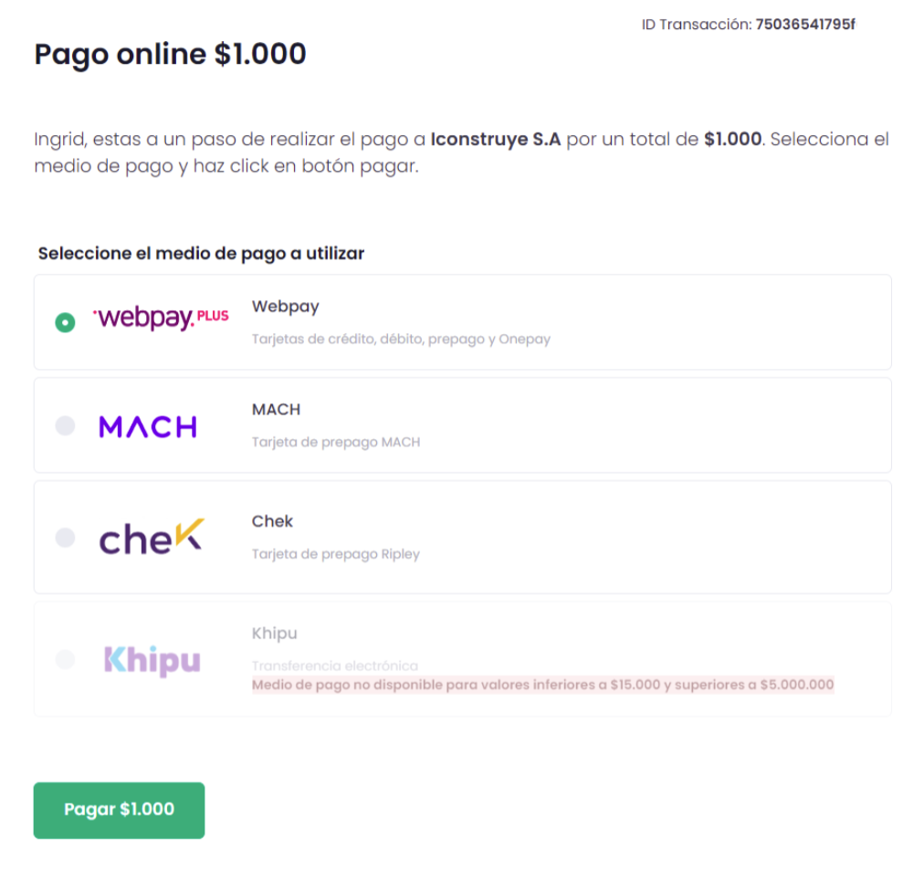 2-Pago online